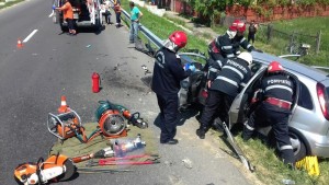 Accident cu trei victime raza comunei Titesti