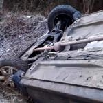 Auto răsturnat pe Calea Drăgășani (1)