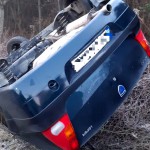 Auto răsturnat pe Calea Drăgășani (2)
