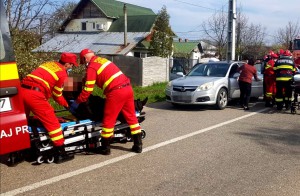 Accident rutier în localitatea Pîrvu Roșu (2)