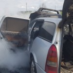Incendiu la un autoturism pe A1, km 97, sensul Pitești-București (3)