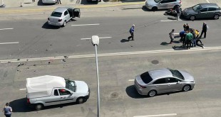 Motociclist accidentat pe strada Craiovei din Piteşti (1)