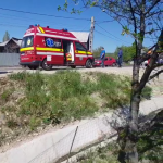  Autoturism răsturnat în șanț în localitatea Valea Mare Pravăț (7)