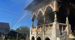 Incendiu la un fost dispensar minier în comună Schitu Golești (5)