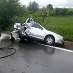 Accident rutier între o autocisternă și un autoturism pe DN 7 - Morărești   (2)