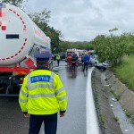 Accident rutier între o autocisternă și un autoturism pe DN 7 – Morărești