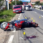 Motociclist trimis în stare gravă la Bucureşti (1)