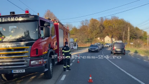 Biciclist spulberat de o masina pe DN73, în zona Piscani (3)