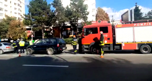 Impact între două autoturisme pe o stradă din Pitești. O persoană rănită (2)
