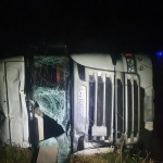 Tir răsturnat pe raza localității Băiculești (4)