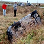 Accident rutier în zona Oarja - Rociu (1)