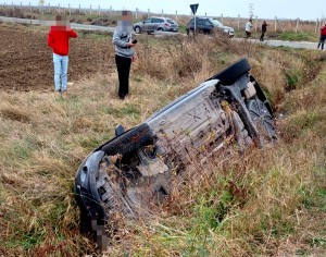 Accident rutier în zona Oarja - Rociu (1)