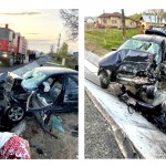 BMW făcut praf într-un accident pe raza localității Izvoru (1)