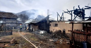 Grajd şi case în flăcări la Brăduleţ (3)