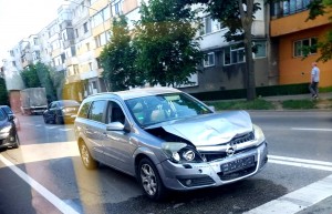 Accident rutier în cartierul Prundu
