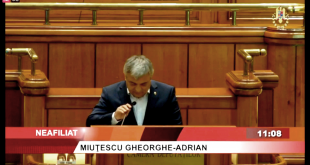 Deputatul Adrian Miuțescu, la votul pentru legea offshore