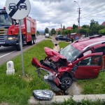 Autoturism răsturnat pe raza localității Schitu Golești (1)