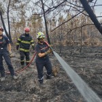 Pompierii români luptă cu flăcările în Franţa (2)