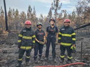 Pompierii români luptă cu flăcările în Franţa (3)