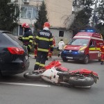 Accident rutier între o motocicletă și un autoturism pe I.C. Brătianu (1)