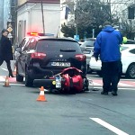 Accident rutier între o motocicletă și un autoturism pe I.C. Brătianu (2)