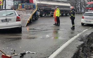 Accident între un autoturism și un camion pe DN7,Morărești