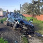 Autoturism intrat într-un cap de pod la Lunca Corbului ,DN 65, Slatina-Piteşti (3)