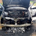 Un Volkswagen Golf a ars că o torţă la Mioveni (3)