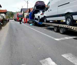  Accident grav, TIR cu pieton pe DN 73, Rucăr