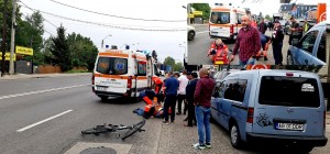  Biciclist accident ușor pe str. Calea Câmpulung din Pitești