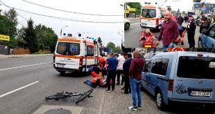  Biciclist accident ușor pe str. Calea Câmpulung din Pitești