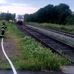 Incendiu la motorul unui tren personal (1)
