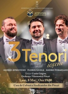 Trei tenori ieșeni în concert cu Filarmonica Pitești