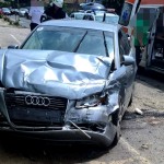 Accident rutier între două autoturisme la Mărăcineni (1)