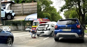 Accident rutier între trei autoturisme Pitesti (8)