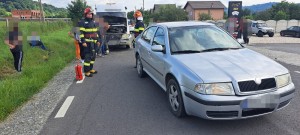 Accident între un autoturism și o autoutilitară la Corbeni