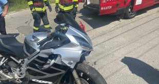 Un motociclist a căzut de pe motor