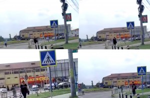 Accident între două autoturisme în localitatea Bascov