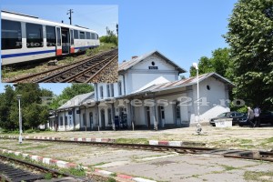 vagon aflat staționat în Gara Golești