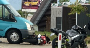 Accident între o motocicletă și un autoturism în comună Albota (2)