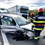 Accident rutier pe A1, în zona km 107, sensul spre Pitești (1)