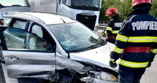 Accident rutier pe A1, în zona km 107, sensul spre Pitești (1)
