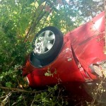 Autoturism răsturnat în localitatea Băbana (3)