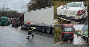 Accident rutier a avut loc în localitatea Morărești între un autotren și un autoturism