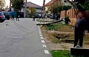 Cabluri electrice căzute pe carosabil