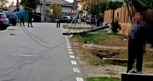 Cabluri electrice căzute pe carosabil