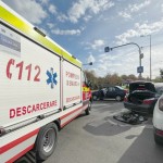 Pitești Accident cu trei autoturisme implicate pe pasarela stradă Crinului în zona Bazinului  (7)