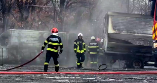 Incendiu la o autoutilitară și o anexă din localitatea Cotmeana (1)