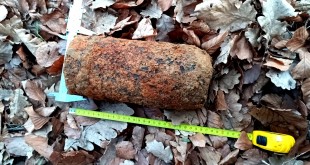 Proiectil exploziv de calibrul 120 mm găsit în comuna Tigveni (1)