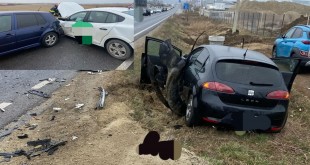 Accident cu trei autoturisme Albota (1)